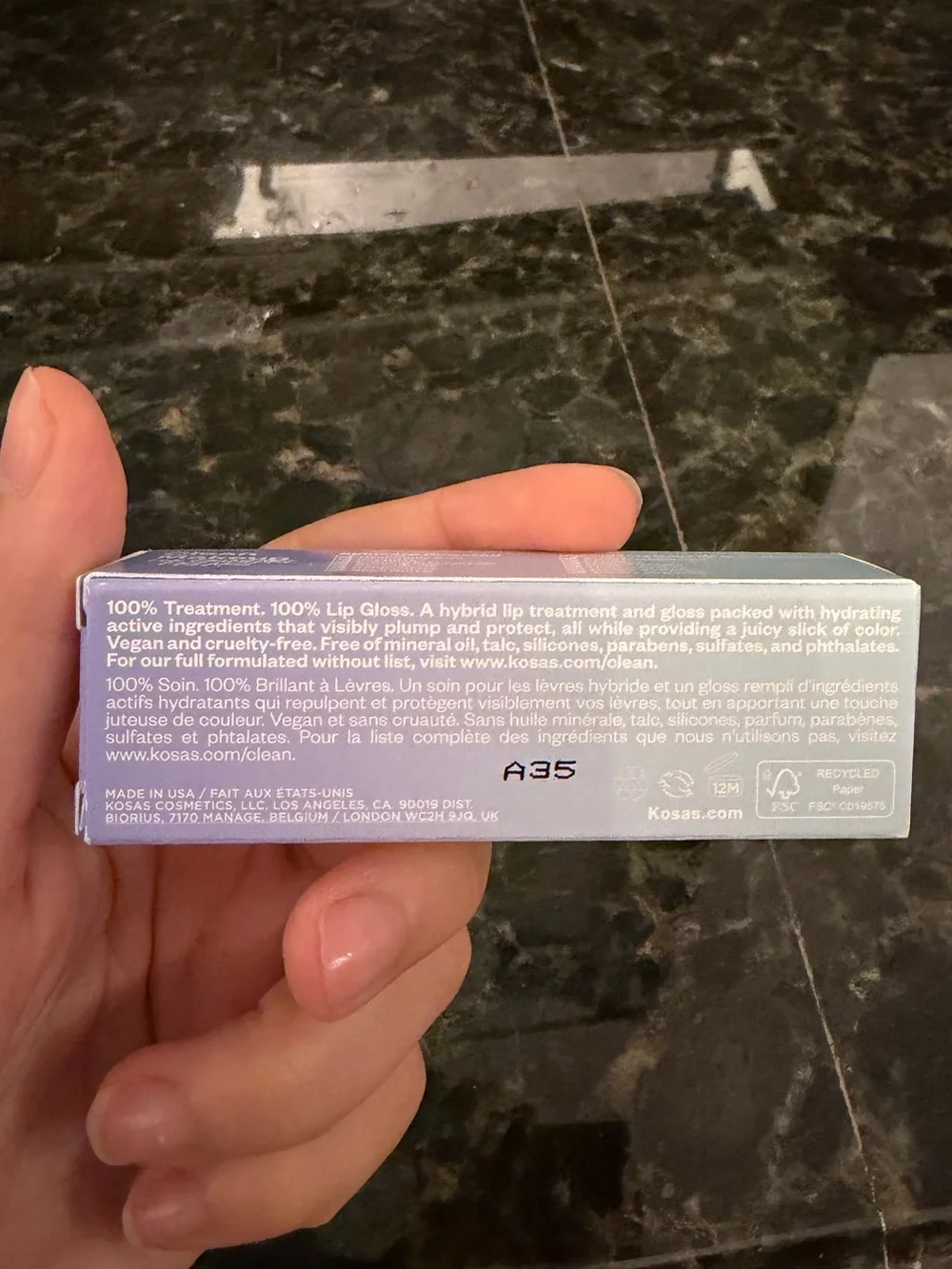 NEW in box - Kosas wet lip oil gloss plumping peptide lip treatment grapesicle